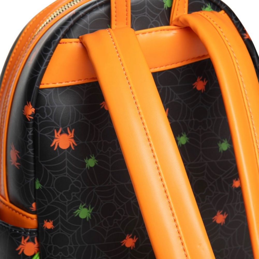 Loungefly Disney Glow in the Dark Pumpkin Minnie Mouse Mini Backpack - Picture 3 of 5